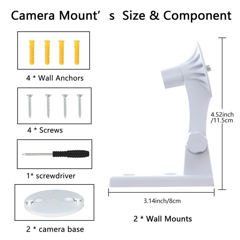 Camera Wall Mount Compatible with Eufy Indoor Cam E30/Eufy C220/C210, Baby Mo... gallery