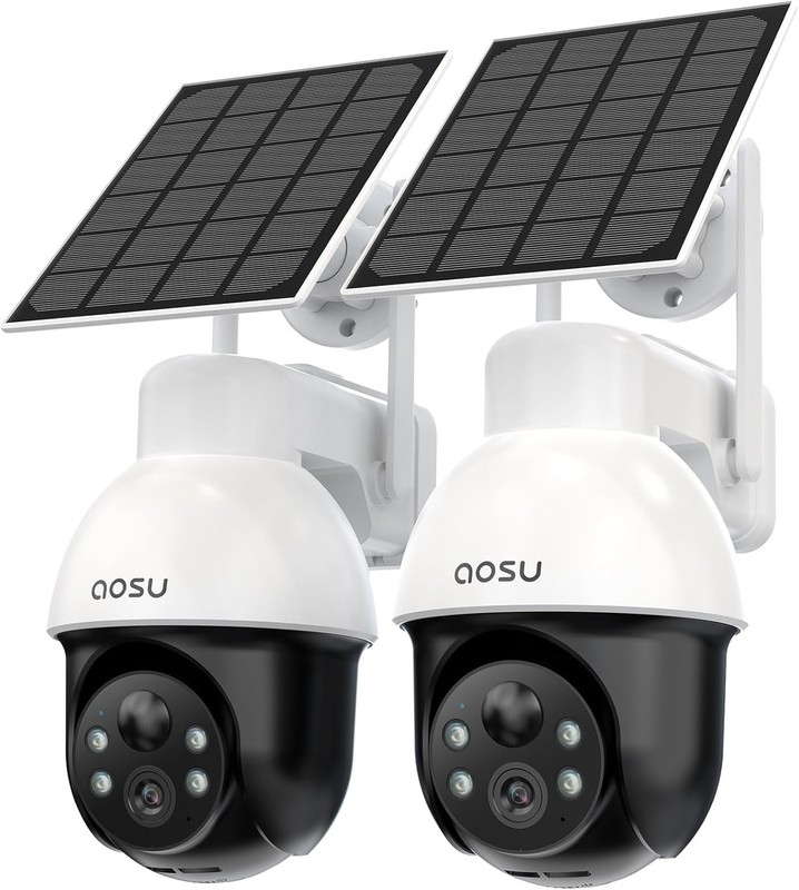 3K/5MP Solar Security Cameras System Wireless Outdoor, Battery Powered WiFi C... gallery
