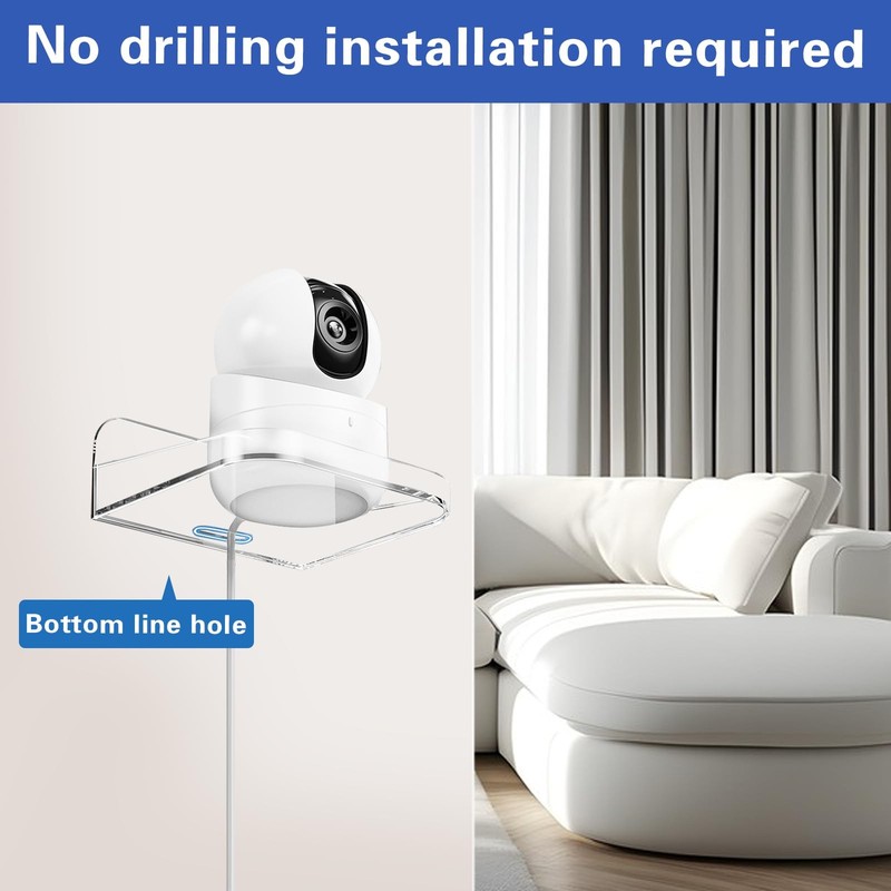 4 PCS Wall Mount Floating Camera Shelf Baby Monitor Holder PunchFree Bracket gallery
