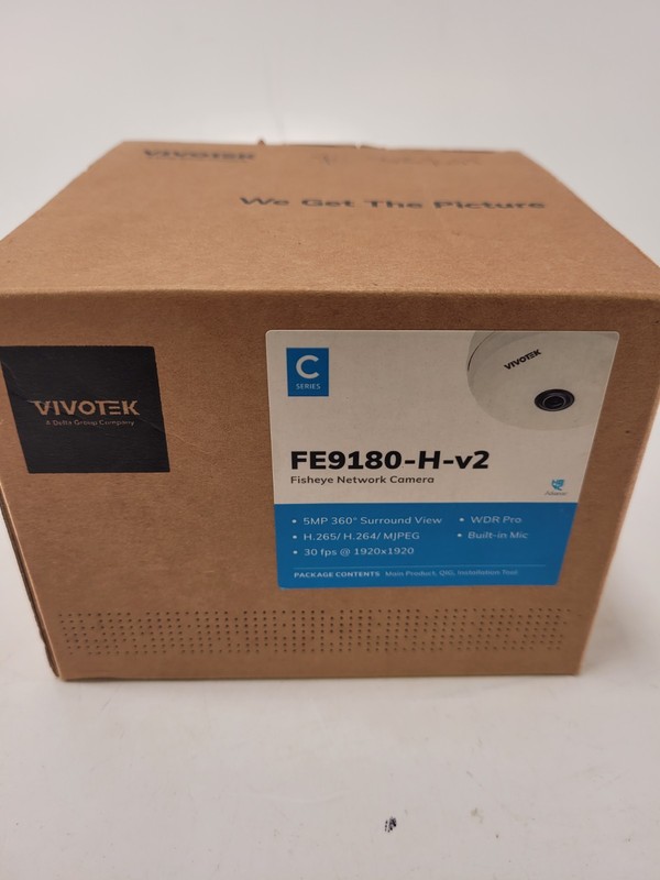 Vivotek FE9180-H-v2 5MP 360° Surround Fisheye Network IP Dome Camera PoE WDR Pro