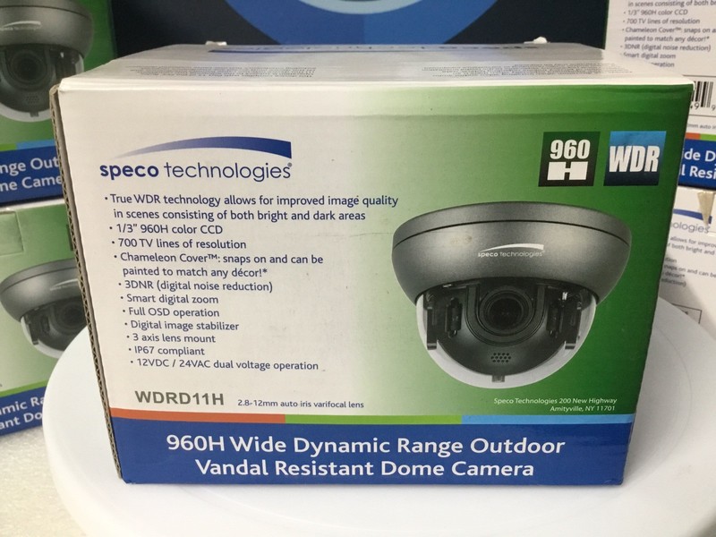 SPECO WDRD11H Color Camera W/700TVL 2.8-12mm True WDR Full OSD Weatherproof NEW!