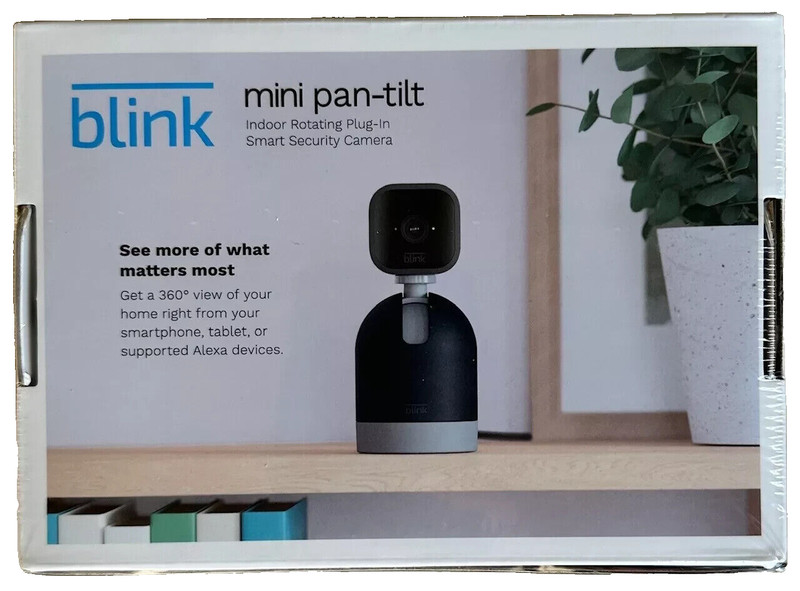 Blink Mini Pan-Tilt Rotating Smart Security Camera Indoor HD Video Motion Detect gallery
