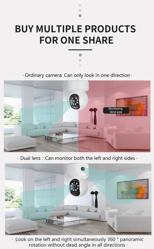 ICSEE Dual Lens 4MP+4MP HD WiFi IP Camera Indoor CCTV PTZ Security Smart Camera gallery