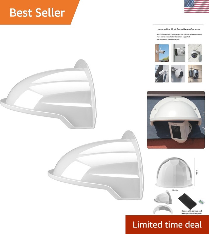 Universal Security Camera Sun Rain Cover Shield – Length 11.4″, Width 8.0″, H…