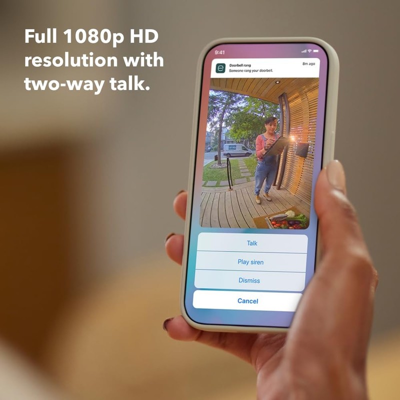 Smart Doorbell Camera Sensor Auto-Scheduling Thermostat WiFi Security Bundle Kit gallery
