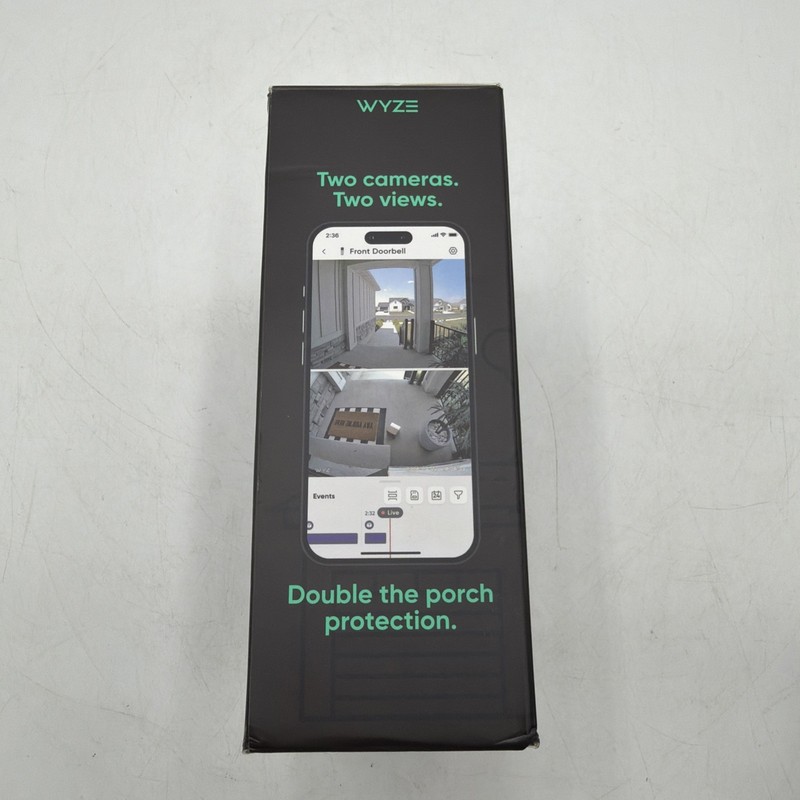 WYZE Wireless Duo Cam Video Doorbell Chime Included Battery Powered 2K Silver gallery