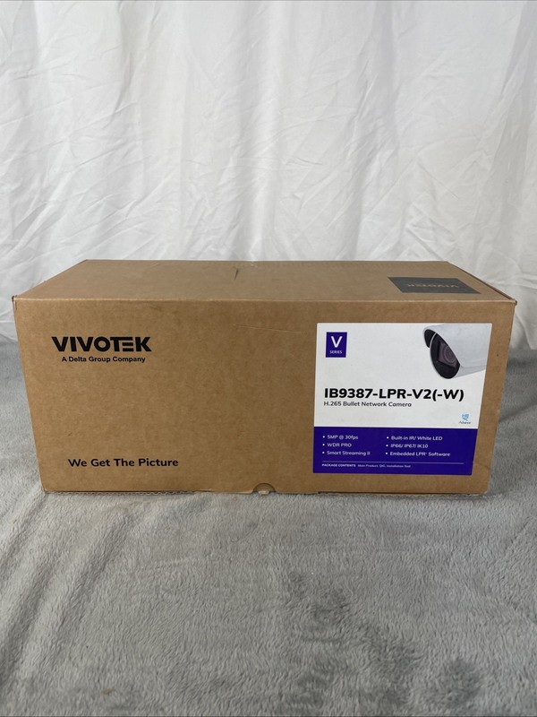 Vivotek IB9387-LPR-v2 White H.265 Bullet Network Camera V Series