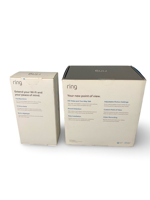 Ring Security Camera JSCB05925 with Ring Chime Pro – New – SN 4C24984DDB19 gallery