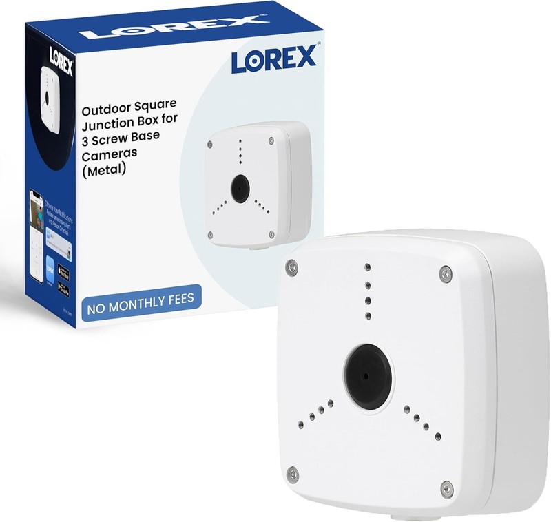 Square Outdoor Junction Box for 3-Screw Base Cameras | Tri-Axel Mounting Junc…