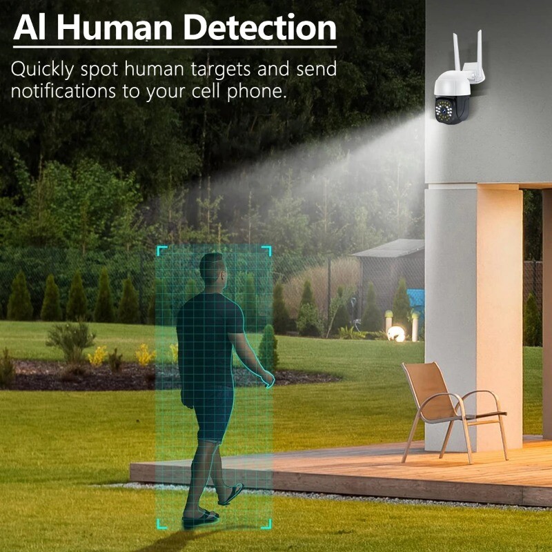 5MP 2K Camera Outdoor PTZ WiFi 3MP HD Auto Tracking CCTV Security Surveillance gallery