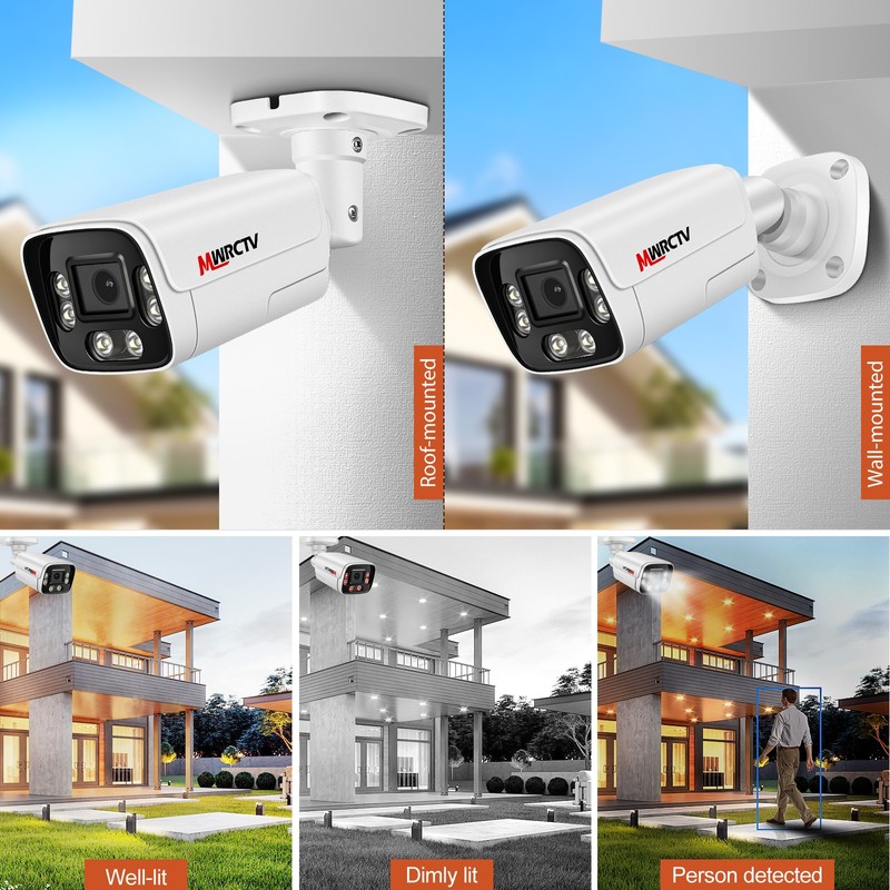 4K 2.8mm Lens 8MP Audio Bullet POE Security IP Camera Compatible NVR/RTSP gallery