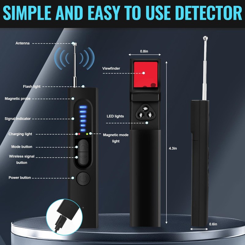 Hidden Camera Detectors, Anti-Spy Camera Finder Detector, Bug Detector, GPS H... gallery