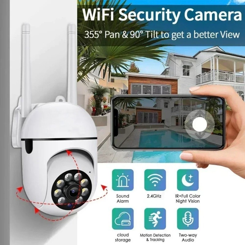 8MP Wireless Security Camera Wifi IP Outdoor 4X Zoom CCTV AI Human Tracking gallery