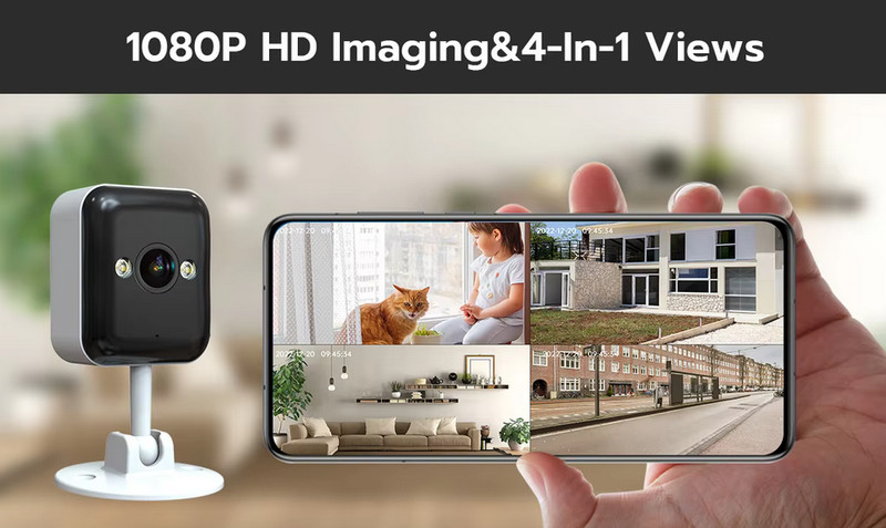 1080P HD Wireless IP Camera w/ Night Vision, Two-Way Audio, and Motion Detection