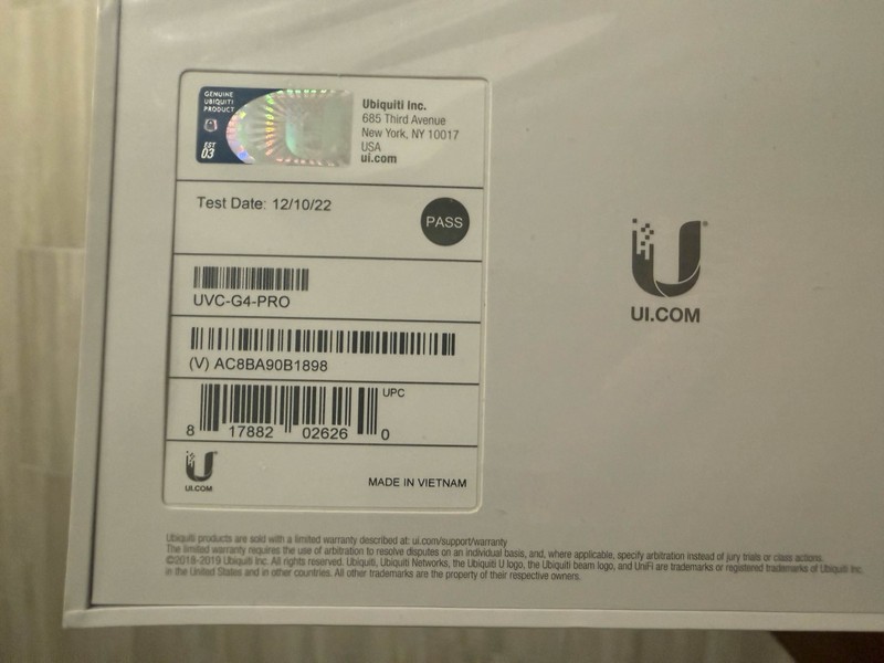 Ubiquiti UniFi UVC-G4-PRO Outdoor Network Bullet Camera (Factory Sealed) gallery