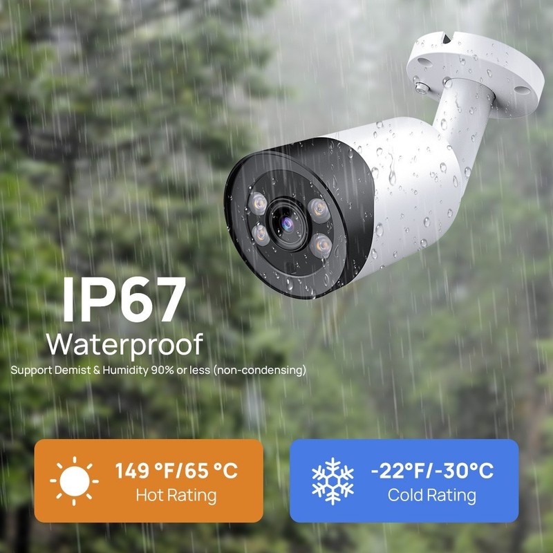 VIKYLIN 5MP 24H Full Color Night Vision Bullet IP Camera IP67 Waterproof Outdoor gallery
