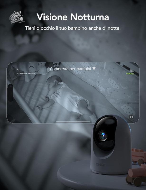 Indoor Wi-Fi Camera 2K Surveillance 360° Night Vision Audio Dogs Child gallery
