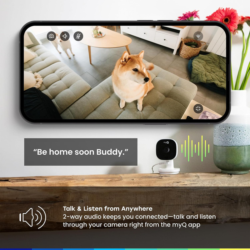 Myq Indoor Plug-In Security Camera Gen 2 – 2K Smart Wi-Fi Camera with Night Visi gallery