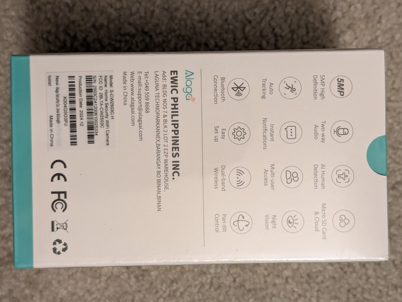 Alaga P50S Pan-Tilt Home Security WiFi Camera 5MP gallery