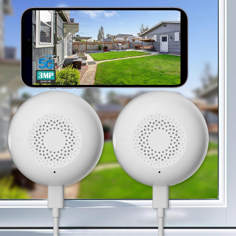 2K Window Camera, 5G & 2.4Ghz Wifi Indoor Dome Camera for Home Security with Ful