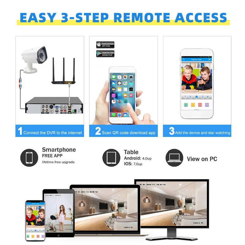 Camaras De Seguridad Para Casa Oficina 4K Home Security Camera System 4 Cameras gallery
