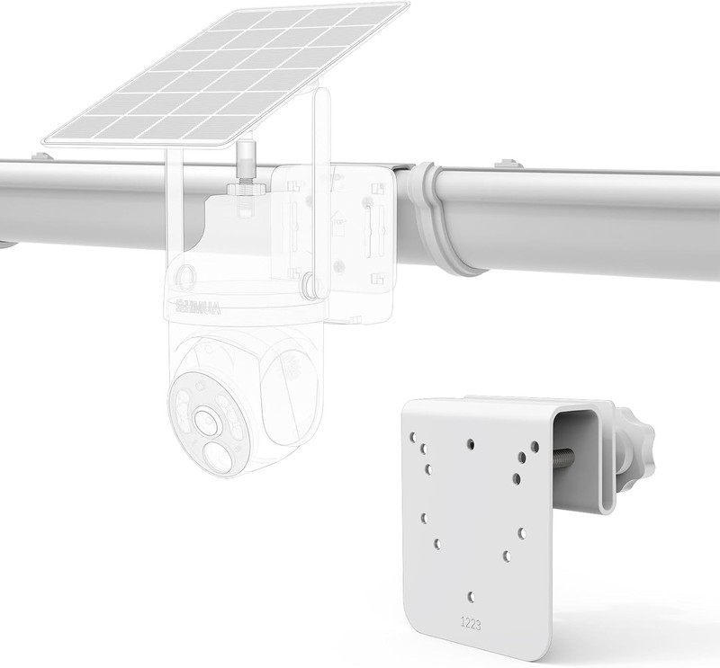 Durable White Gutter Mount Designed for SEHMUA RBX-S73 Solar Security Cameras gallery