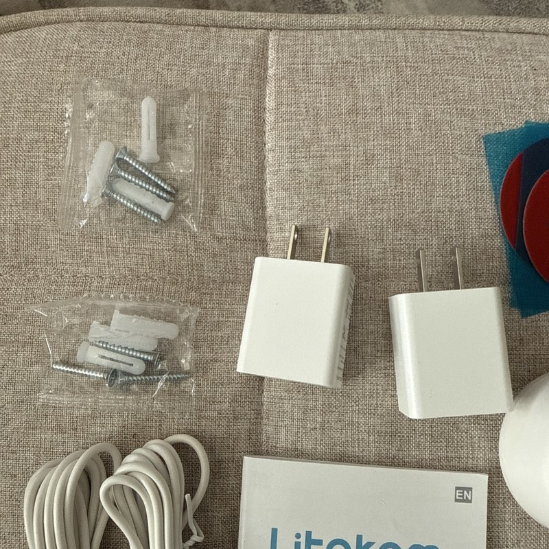 Litokam 2K WiFi Smart Camera. 2pack Indoor Cameras for Home Security. White gallery