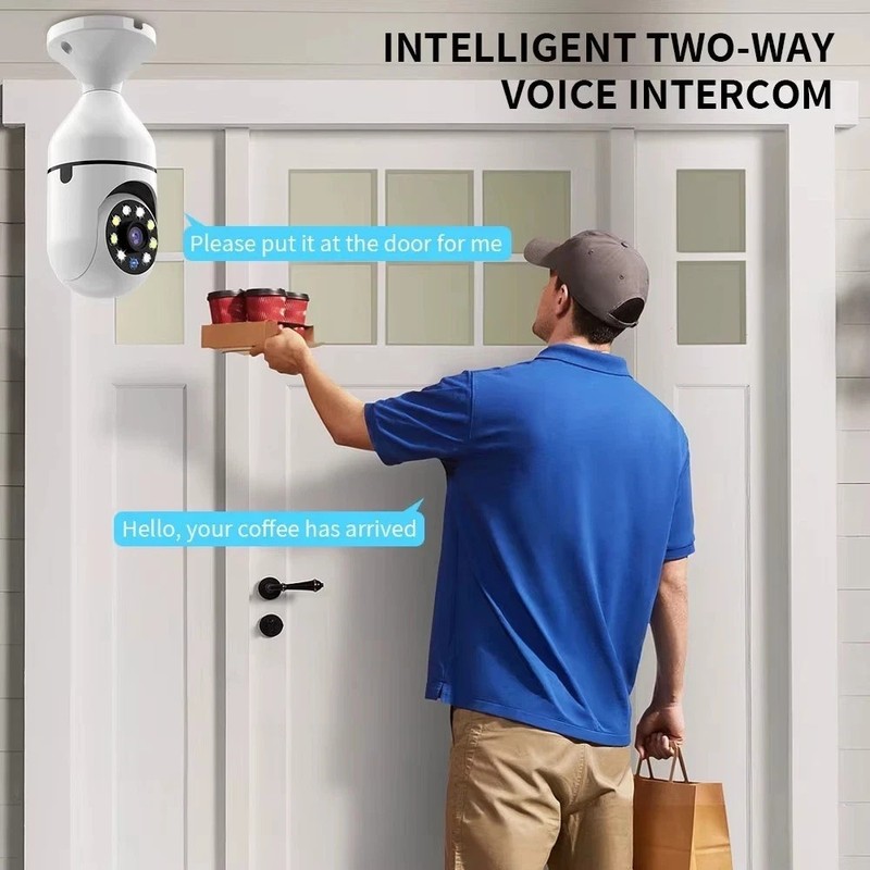 360° 1080P IP E27 Light Bulb Camera Wi-Fi IR Night Smart Home Wireless Security gallery