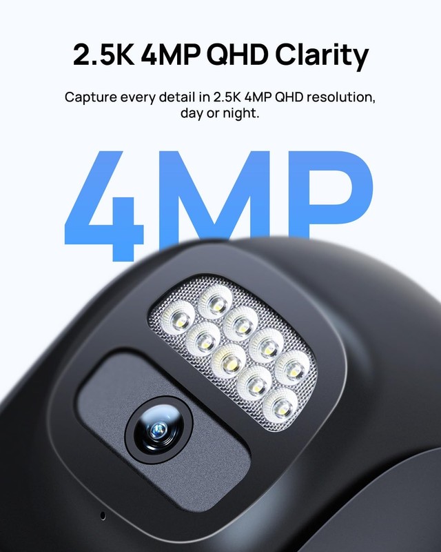 Orbis Solar Security Camera Wireless Outdoor, 2.5K 4MP 360° Coverage PTZ Came... gallery