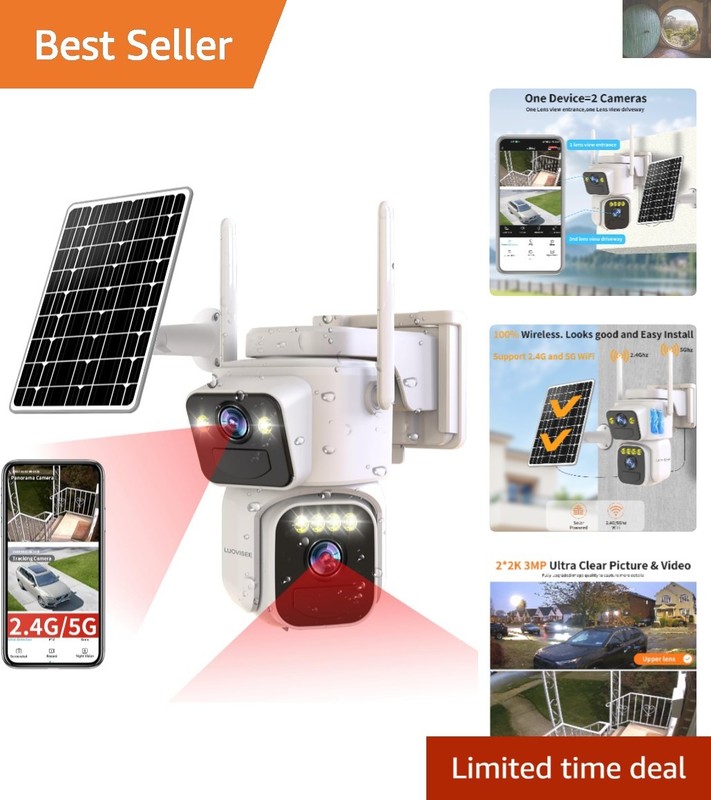 Advanced Solar Wireless Security Camera with Smartphone Control & Cloud Storage