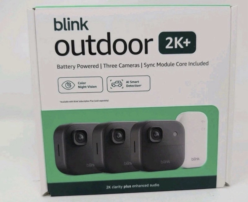 Blink Outdoor 4 2K+ (newest model) Wireless 3 Camera Smart Security System Black gallery