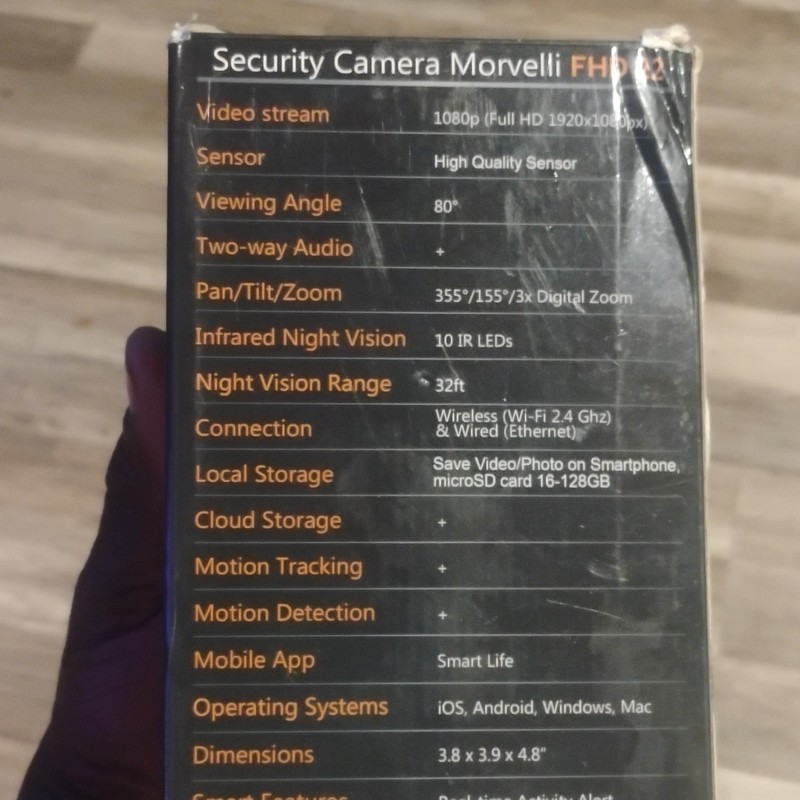 Morvelli FHD22 1080p Indoor IP Camera Wi-Fi/Ethernet PTZ Night Vision Audio gallery