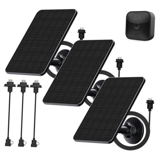 3 Pack Solar Panel for Blink Outdoor 4(4th Gen)/Blink XT/XT2 and Blink