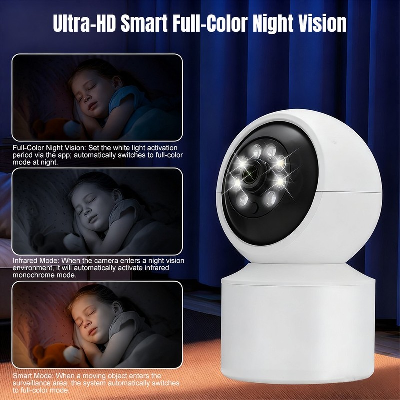 1080P HD WiFi PTZ 360° Home Security Camera Color Night Vision Pet/Baby Monitor gallery