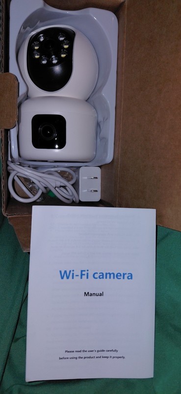 Smart AI 360° View By Pan/Tilt WiFi White Security Camera with Charger gallery