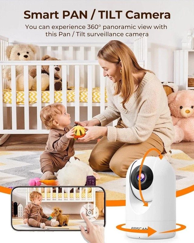 4MP Home Security Camera with AI Detection, Night Vision & 2-Way Audio gallery