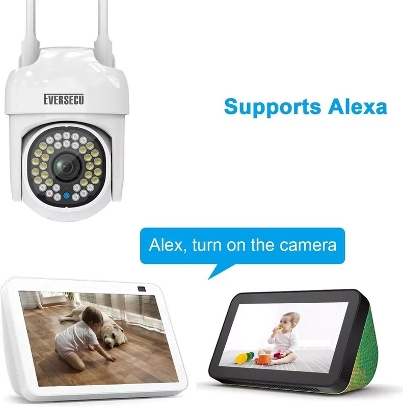 EVERSECU HD 2K 3.0MP WiFi Home Security Camera, Pan/tilt, Humanoid Auto Tracking gallery