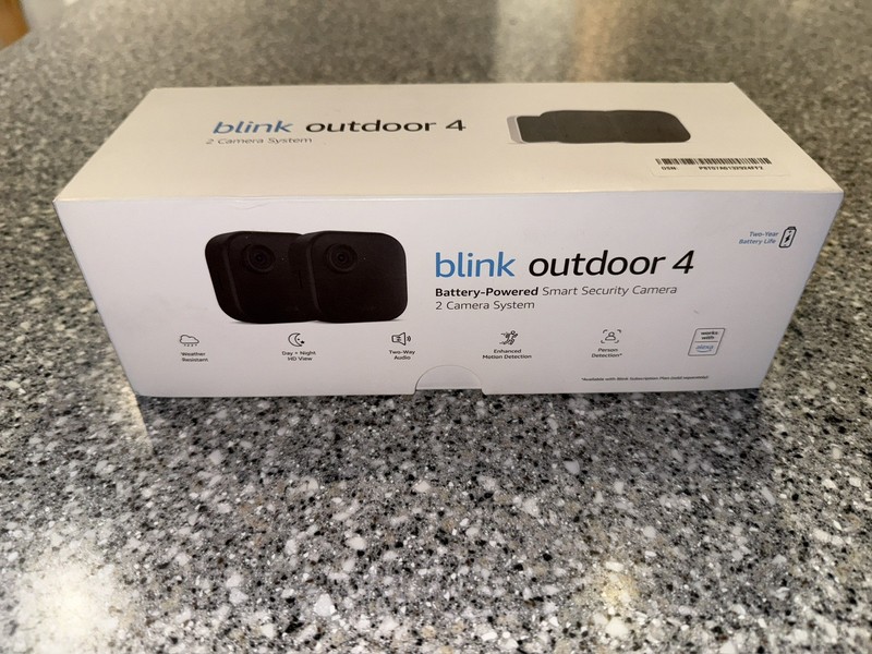 2023 Blink Outdoor 4 (4th Gen) 2 Camera – Black (BOB1N6B8QT)