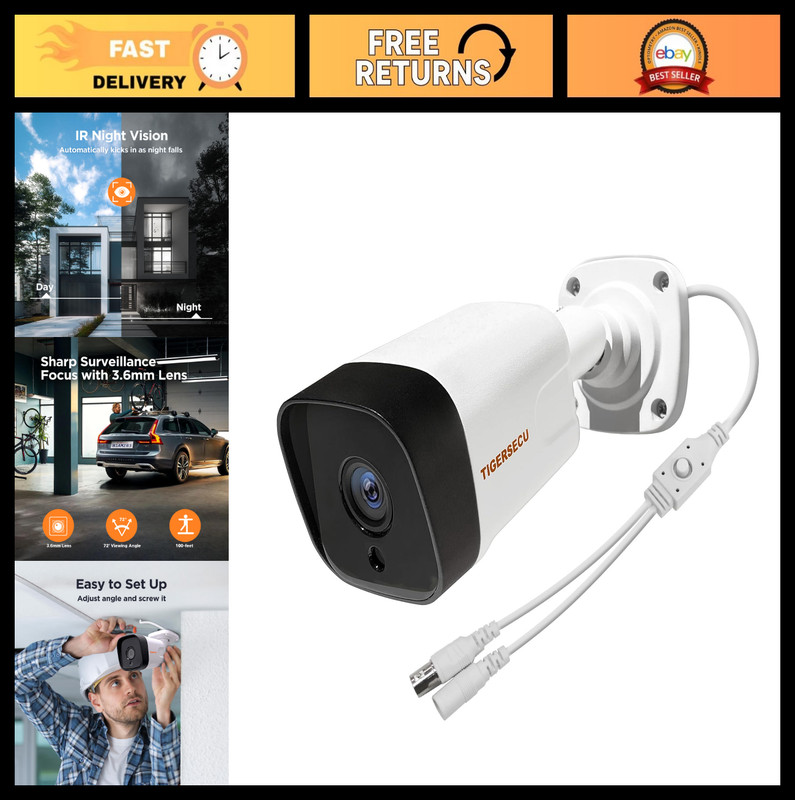 5MP Long Range Weatherproof Security Camera for TVI, CVI, AHD, CVBS DVRs – Indoo