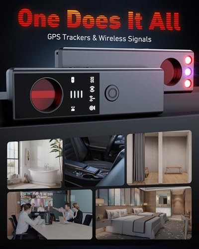 6-in-1 Anti-Spy Hidden Camera & GPS Bug Detector, Signal Scanner, Rechargeable P gallery