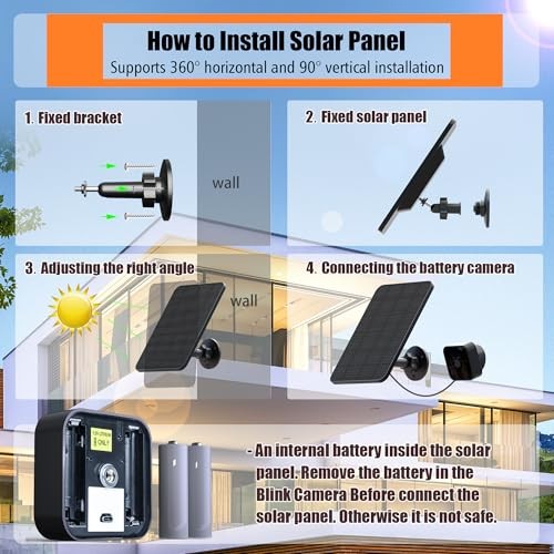 3 Pack Solar Panel for Blink Outdoor 4(4th Gen)/Blink XT/XT2 and Blink gallery