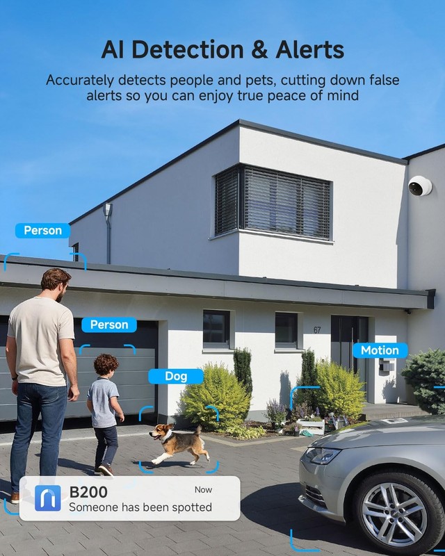 B200 Security Camera Wireless Outdoor Magnetic, 1080p Cameras for Home Securi... gallery