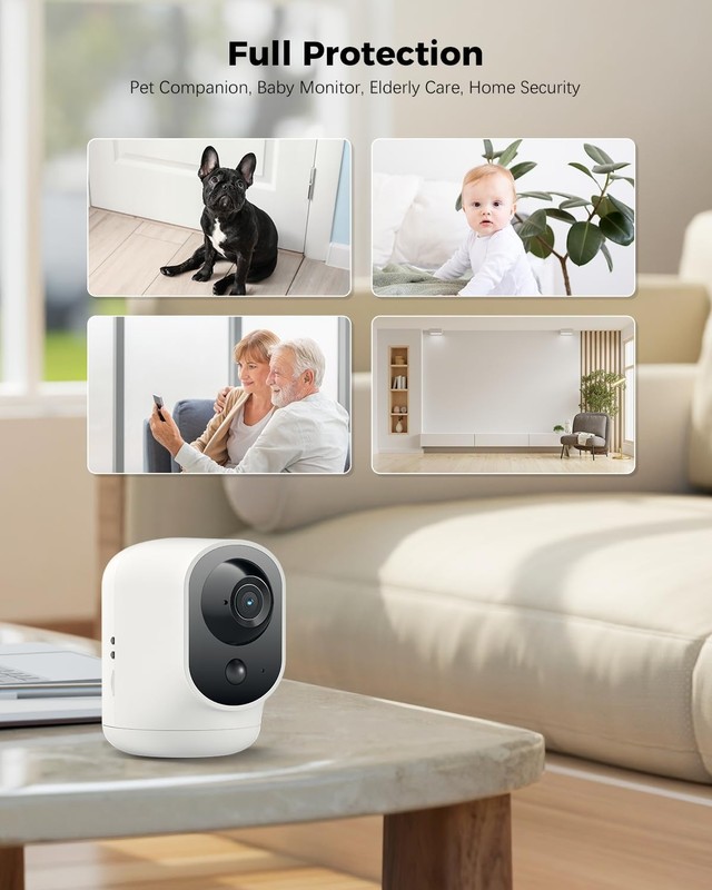 Camara De Seguridad Inalambrica Với Bateria Recargable Y Reconocimiento gallery