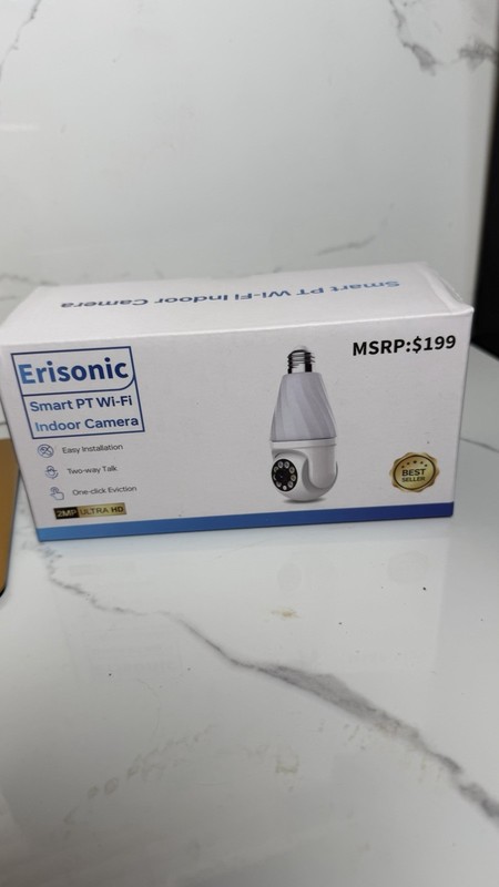 Erisonic Smart PT 2MP Wi‑Fi Indoor IP Camera, Motion Detection, Two‑Way Audio