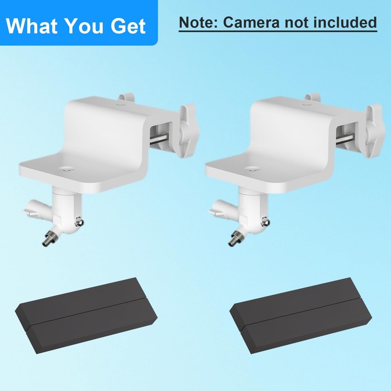 Gutter Mount 2 Pack 360° Rotation Compatible with eufyCam 2C/2C Pro - Easy gallery