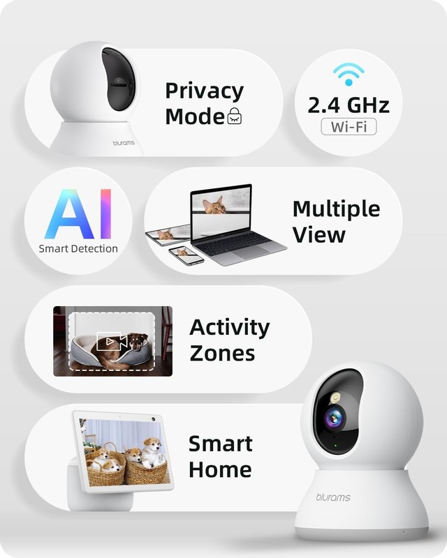 Ultra-Clear 2K Security Camera with Night Vision, Smart Tracking & Privacy gallery