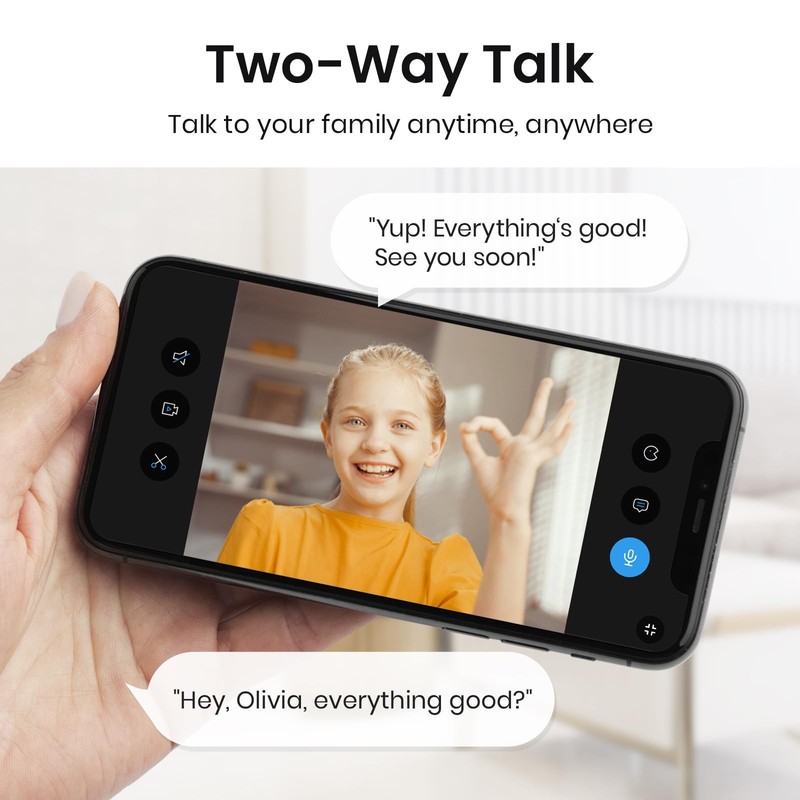 4MP Security Camera Indoor, 2.5K Baby Monitor Pet Camera 360° for Home Securi... gallery