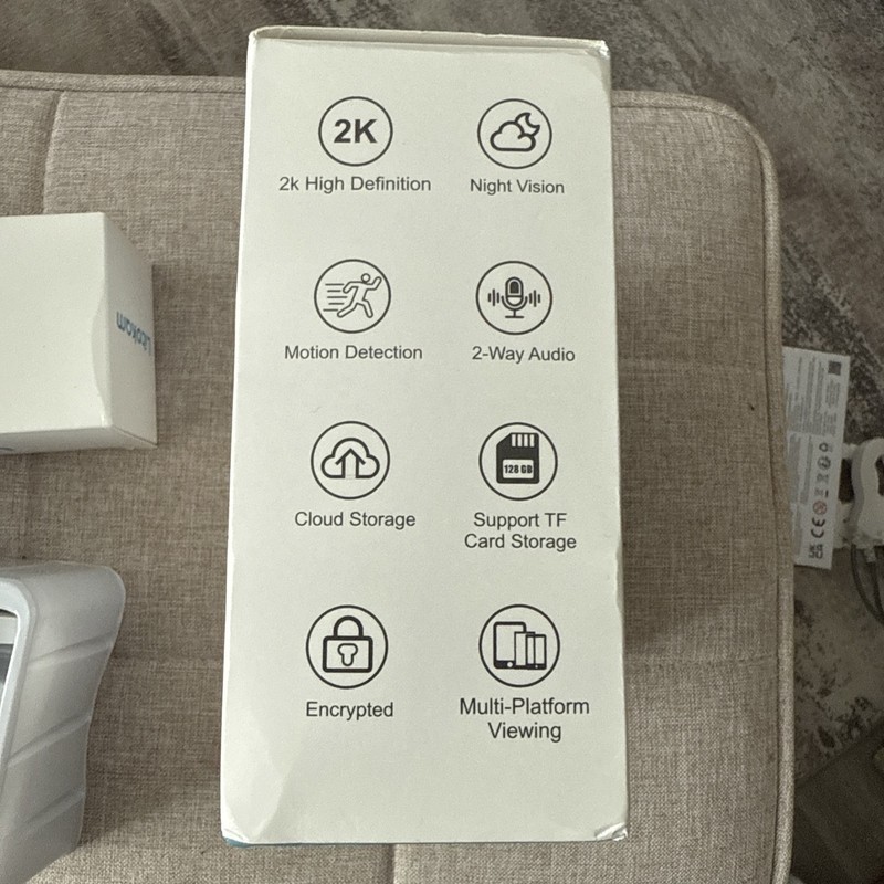 Litokam 2K WiFi Smart Camera. 2pack Indoor Cameras for Home Security. White gallery