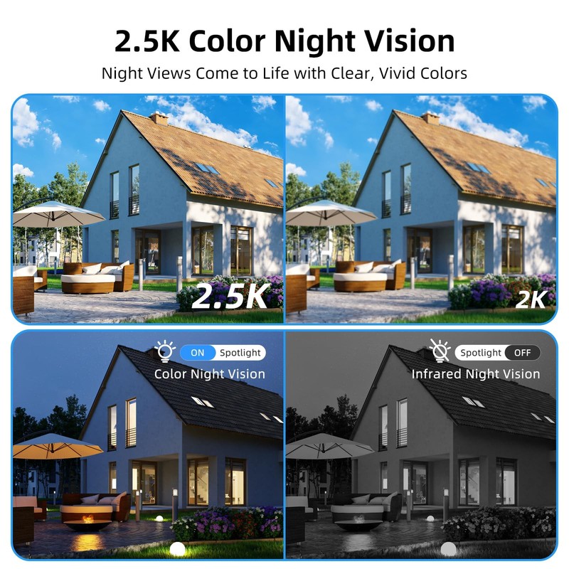 Camaras De Seguridad 2.5K 4G LTE Para Casa Exterior Inalambricas Con Panel Solar gallery