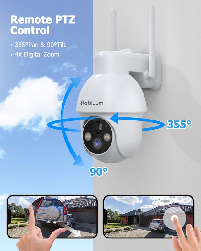 【2K】 Solar Security Cameras Outdoor Wireless, 2 Pack Outdoor Camera Wireless ... gallery